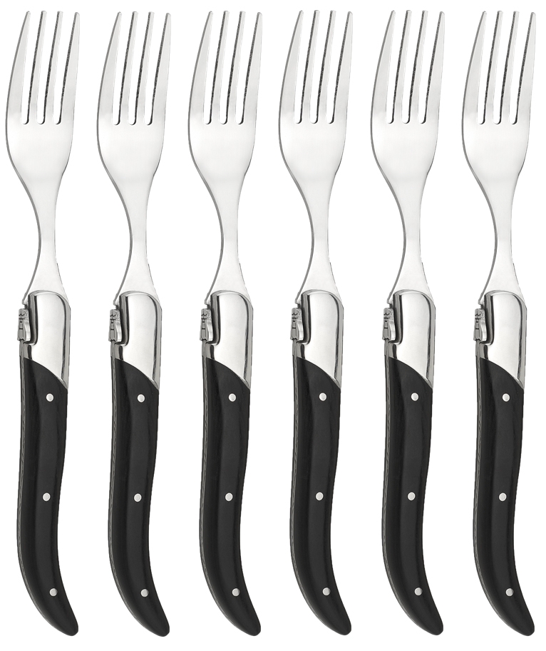LAGUIOLE BY HAWS Steakgafler 6 stk - sort ibenholt
