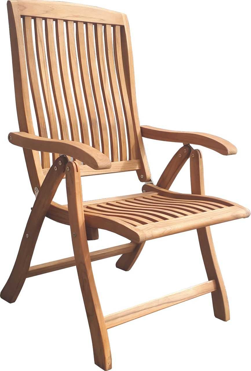 TEAK Luksus stol m/5-positioner "boston"