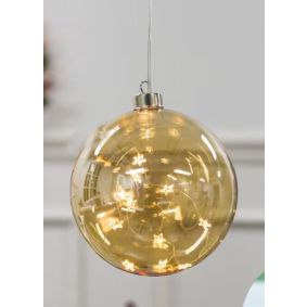 DACORE kugle med LED H15 cm - glas - OPHÆNG