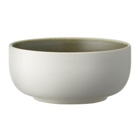 STUDIO ROUND North skål 11 cm - mat hvid/blank grøn - SKÅLE & FADE
