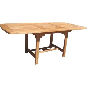 TEAK Luksus havebord m/udtræk 90 x150/200 cm "boston" - HAVEBORDE