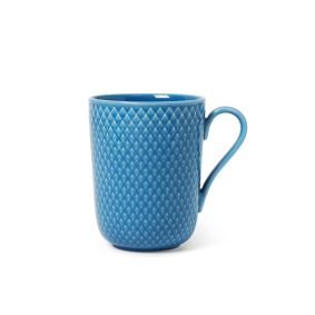 LYNGBY Rhombe color krus med hank 33 cl - blå - LYNGBY PORCELÆNSFABRIK