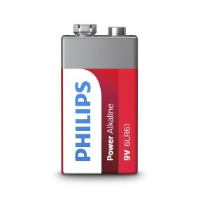 PHILIPS Power alkaline "9V" batteri - 1 stk - BATTERIER