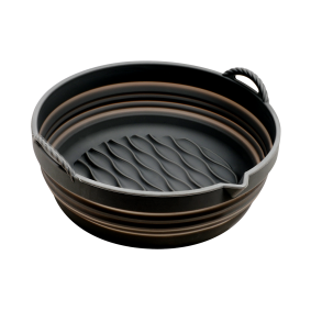 Airfryer bradepande foldbar i silikone Ø 21 cm - grå - KØKKENMASKINER