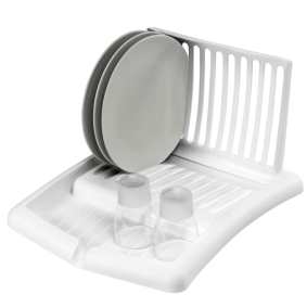 PLAST1 Opvaskestativ foldbart - hvid - OPVASK