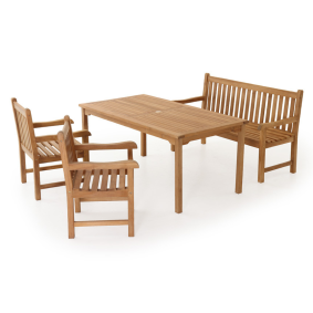 TEAK Havemøbelsæt bali 90 x 150 - HAVEBÆNKE