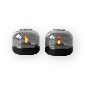 Bordlampe til batteri med flamme-væge - 2 stk. - HAVEN