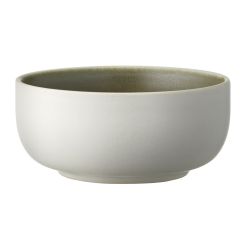 STUDIO ROUND North skål 11 cm - mat hvid/blank grøn -