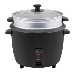 Riskoger med steamer 1000 watt 2,8 liter - sort -