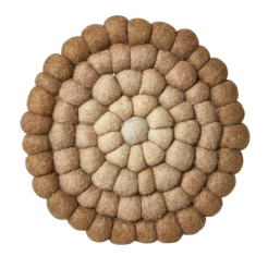 DACORE Bordsk&aring;ner i uld &Oslash;20 cm - sand - 
