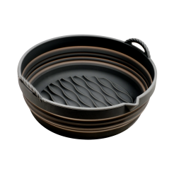 Airfryer bradepande foldbar i silikone Ø 21 cm - grå -