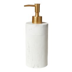 Sæbedispenser - marmor/mat guld - 