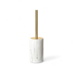 Toiletbørste - marmor/mat guld - 