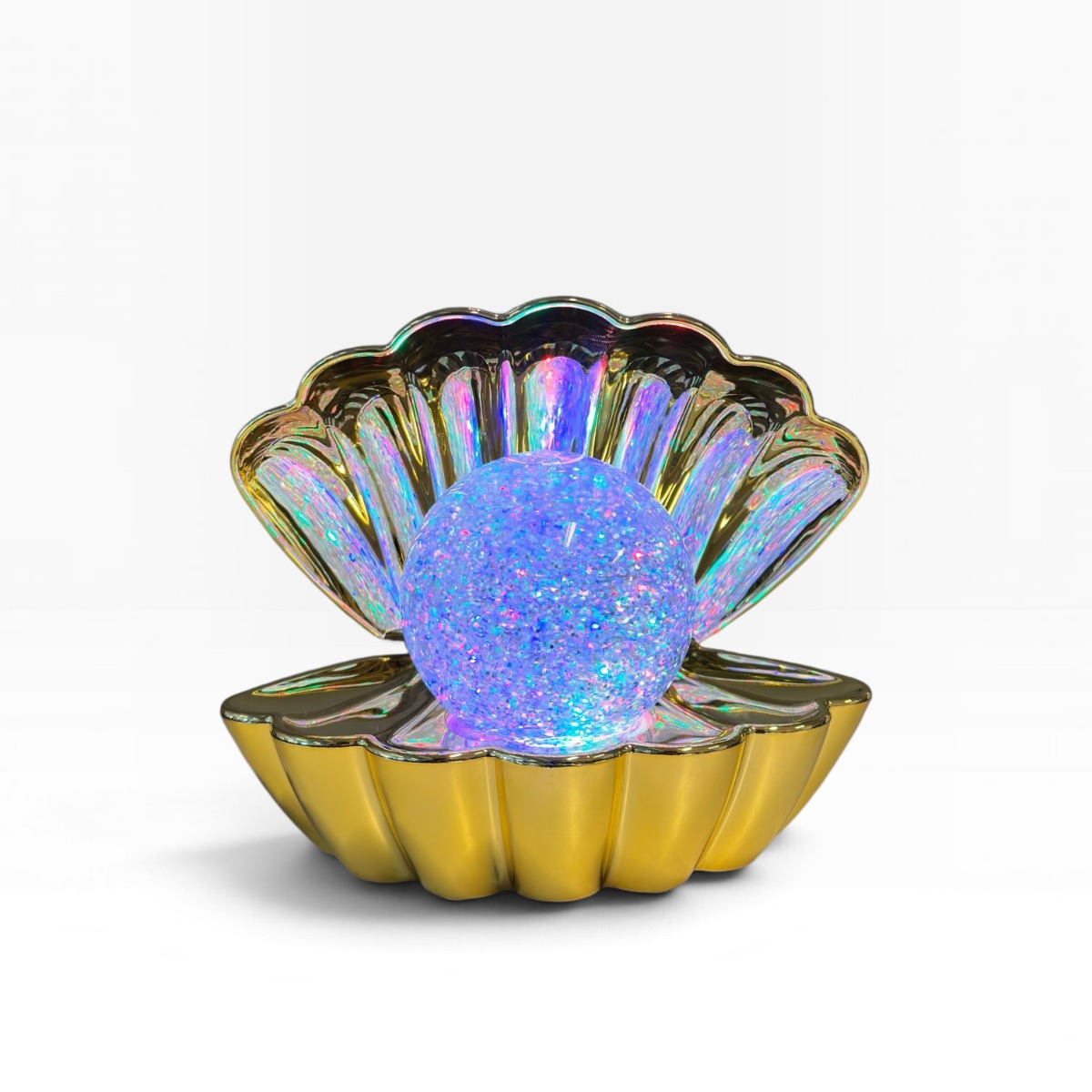 Musling lampe guldglimmer - inkl. usb ledning