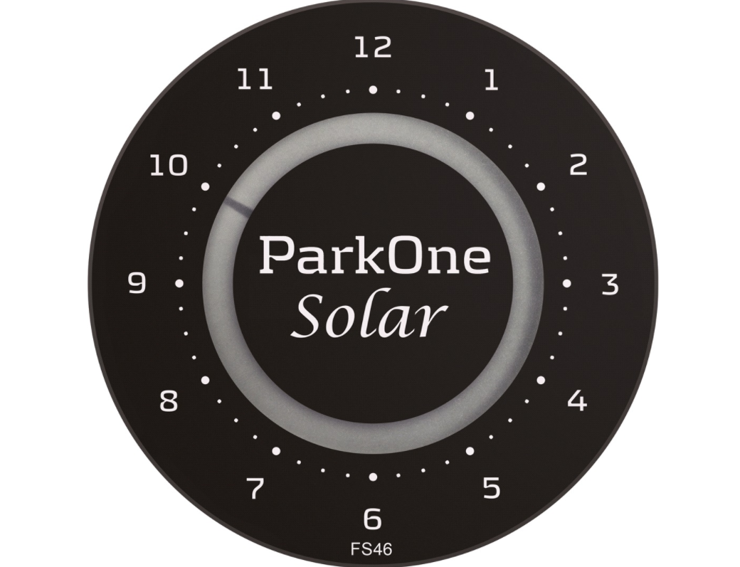 PARKONE Parkeringsur solar - sort
