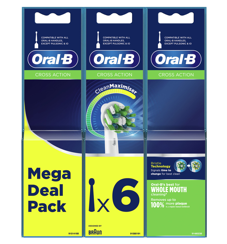 ORAL-B Børstehoveder cross action 6-pack