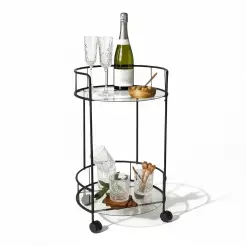 DACORE Barbord med glasplade H62 cm - sort - 