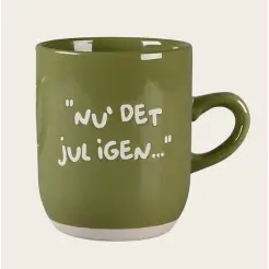 DET GAMLE APOTEK Julekrus "Nu det jul igen" - grøn - 