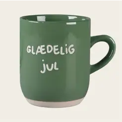 DET GAMLE APOTEK Julekrus "Glædelig jul" - grøn - 