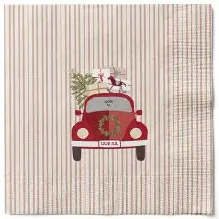 DET GAMLE APOTEK Mundserviet rød bil - 20 stk - 