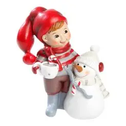 DET GAMLE APOTEK Apotekernissen sofus med snemand - H9x7 cm - 