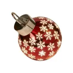 DACORE Julekugle med stjerner 20 LED - rød - 