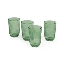KÄHLER Hammershøi vandglas 37 cl 4 stk. - grøn - 
