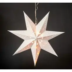 DACORE Papirstjerne med LED Ø40 cm - hvid - 