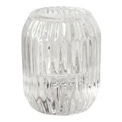 DACORE Lysestage i glas rund H6,1 cm - klar - 