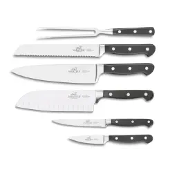 LION SABATIER Pluton knivsæt med 6 dele - sort - 