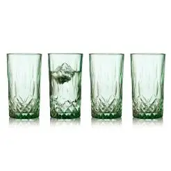 LYNGBY Sorrento highball glas 38 cl 4 stk - grøn - 