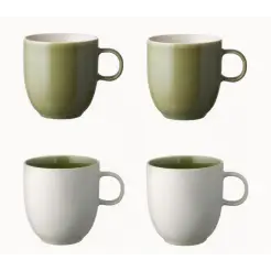 STUDIO ROUND North krus 33 cl grøn mix - 4 stk - 