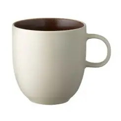 STUDIO ROUND North krus 33 cl - mat hvid/mat brun - 