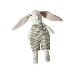 DACORE Kanin siddende sand/grøn dreng - 25 cm - 