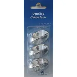 Kroge selvklæbende, lille oval krom - 3 stk - 