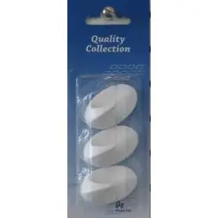 Kroge selvklæbende, lille oval hvid - 3 stk - 