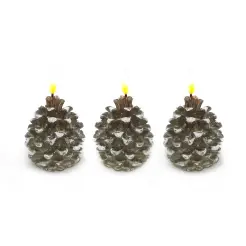 Koglevokslys 3 stk 7 cm med timer - 