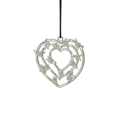 ROSENDAHL Karen blixen flettet hjerteguirlander forsølvet H7 cm - 