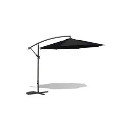 HOFFMANN Alu hængeparasol malaga Ø3m - grå - 