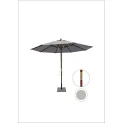 HOFFMANN Parasol nice Ø 3 m  - grå - 