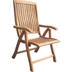 TEAK Luksus stol m/5-positioner "boston" - 