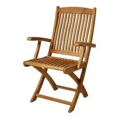 TEAK Luksus foldestol m/armlæn "boston" - 