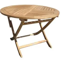 TEAK Luksus bord Ø 110cm "boston" - 