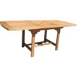 TEAK Luksus havebord m/udtræk 100 x 180 / 240 cm "boston" - 