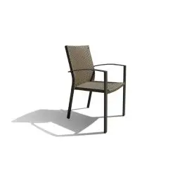 Nevada havestol – rough brun polyrattan - 