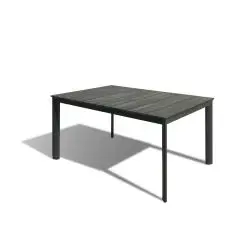 Hellerup havebord 90 x 150 cm grå/antracit - 