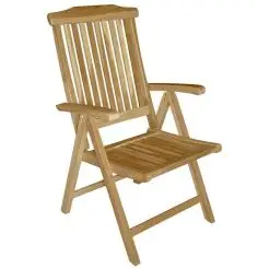 TEAK Stol m/5-positioner - bounty - 