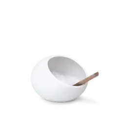 ROSENDAHL Saltkar med egetræsske - hvid - 