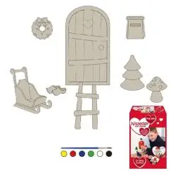 DET GAMLE APOTEK Nissedør som DIY med tilbehør - mal selv - 