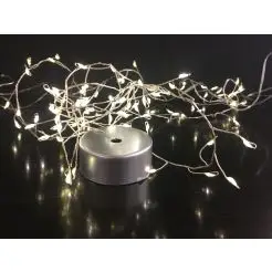 Micro LED klyngelyswire 50 m/remote funktion - 